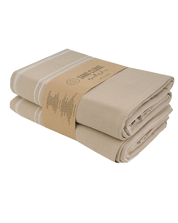 Classic Fringeless XL Bath Bundle – Sand – 2 Pack - SAND CLOUD