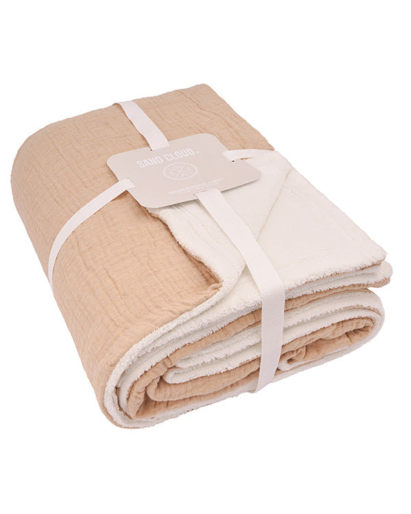 Softy Solid Plush Blanket – Beige - SAND CLOUD