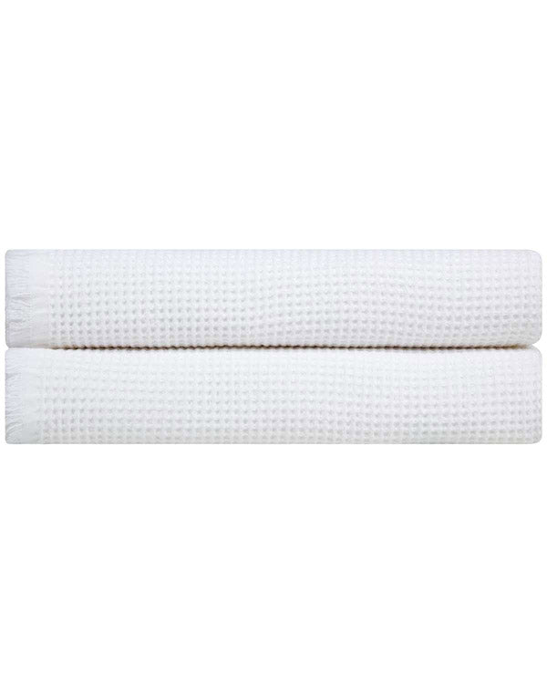 Micro Waffle XL Bath Bundle – 2 Pack -White - SAND CLOUD