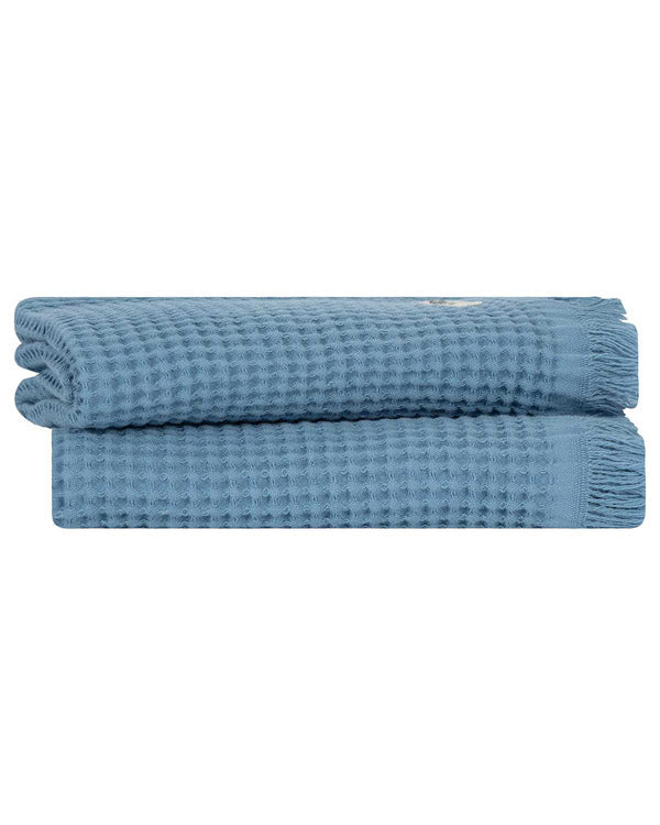 Micro Waffle Hand Bath Bundle – 2 Pack – Slate Blue - SAND CLOUD