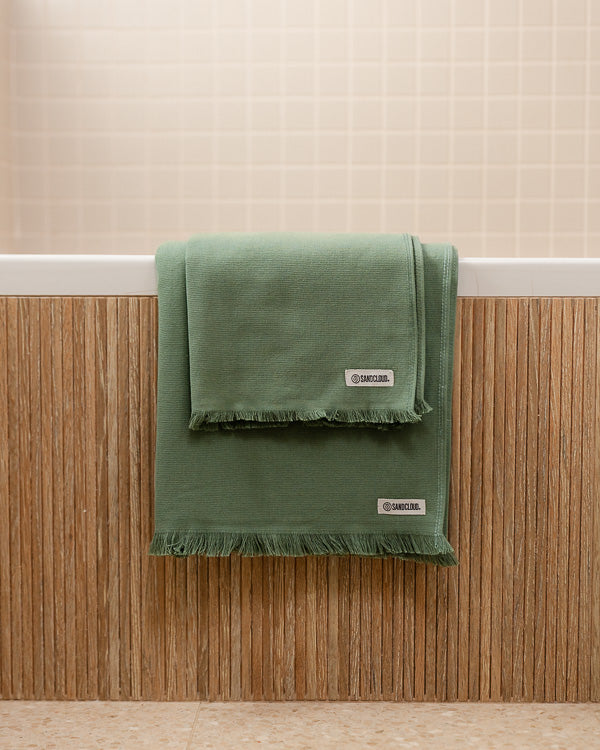 Terra XL Bath Bundle – Hedge Green - SAND CLOUD