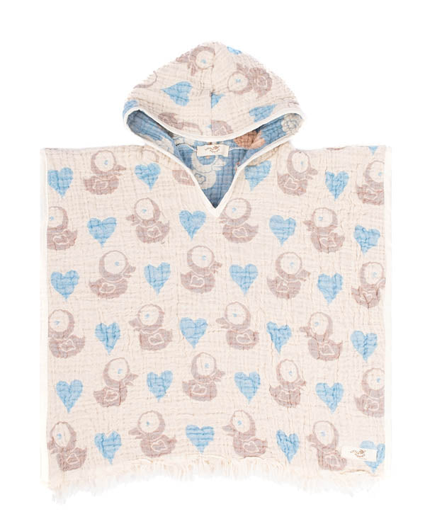 Ducky Gauze Hooded Poncho - SAND CLOUD